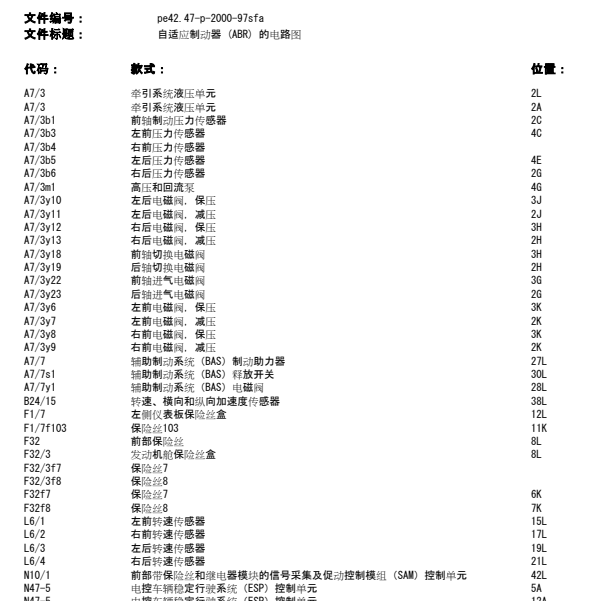 2006年奔驰S350刹车电路图