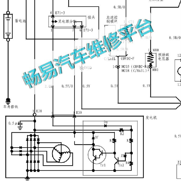 江淮瑞风发电机电路图