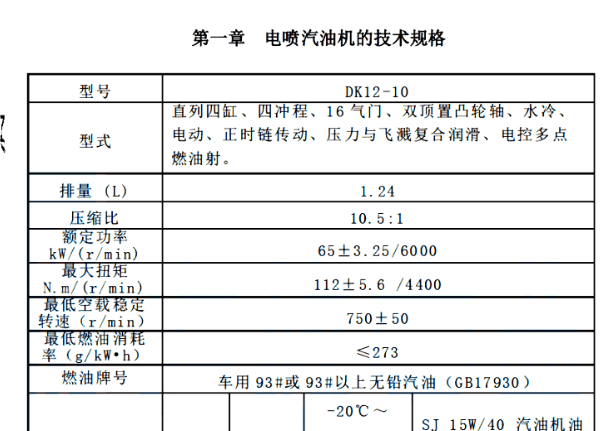 新豹MINI发动机维修手册