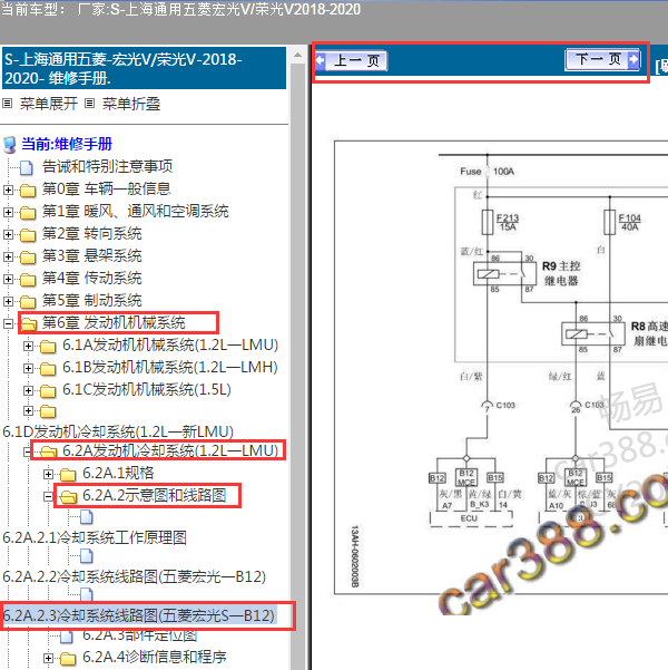 2018年荣光V风扇电路图