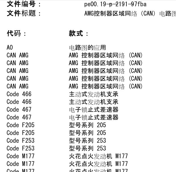 2019年奔驰C200LCNA电路图