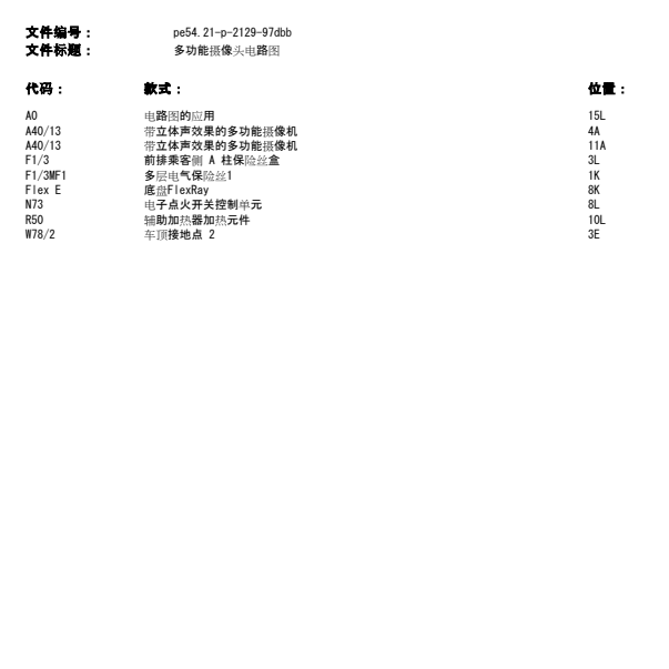 奔驰E300L摄像头电路图