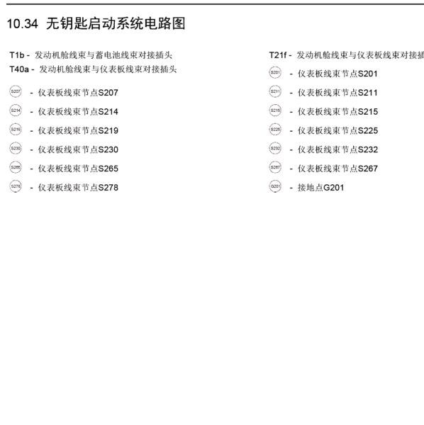 2018年北京汽车BJ40无钥匙启动电路图