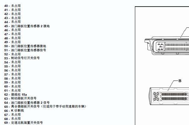 2013年大众捷达发动机针脚