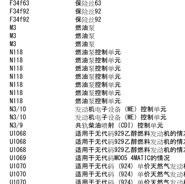 2017年奔驰B200燃油泵电路图