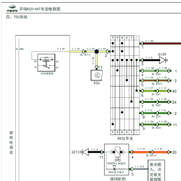 2017年宝骏560尾门电路图