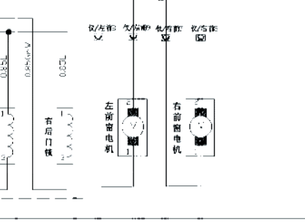 开瑞优雅玻璃升降电路图