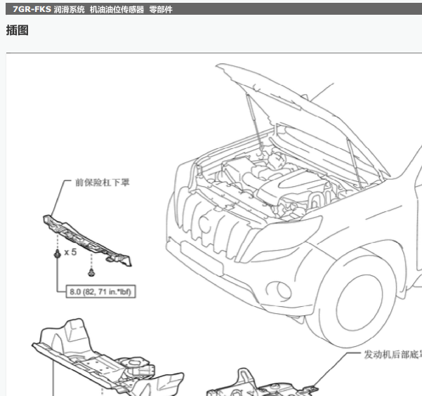 17年丰田普拉多机油液位传感器维修手册