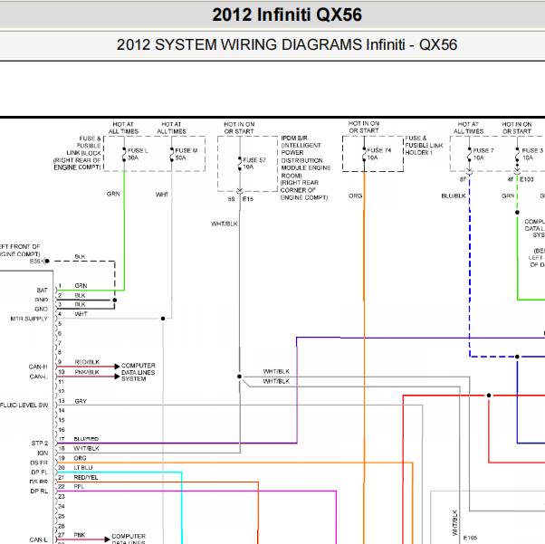 2012年QX56 ABS电路图