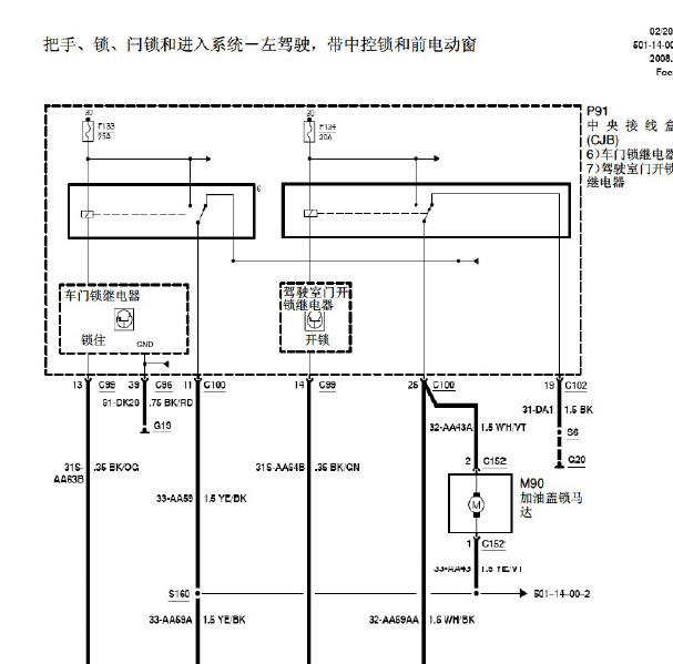 2008年福克斯中控电路图.