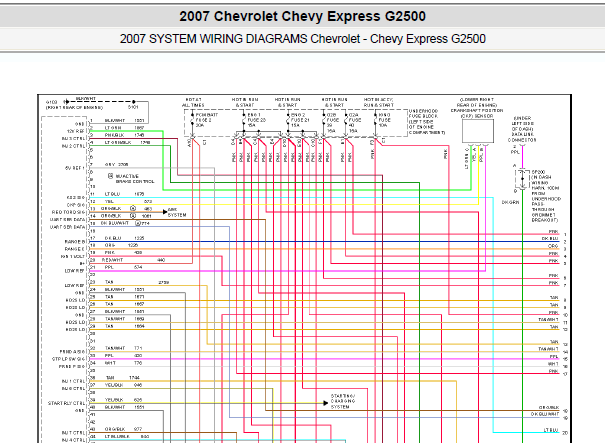 2007年雪佛兰Express发动机电路图