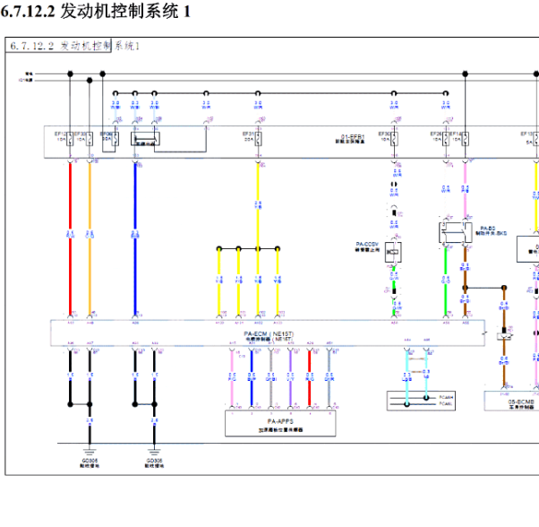 2020年长安UNI-T发动机及BCM电路图及位置