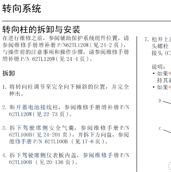 2013年东风本田思铂睿转向系统电路图及维修手册