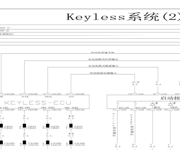 比亚迪F3 一键启动电路图