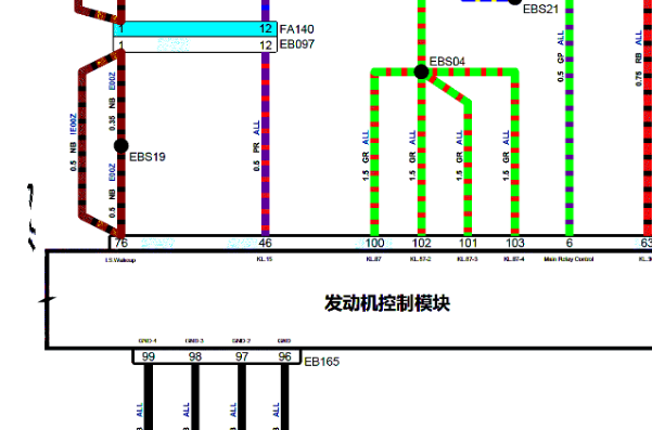 2020年MG6 发动机电路图