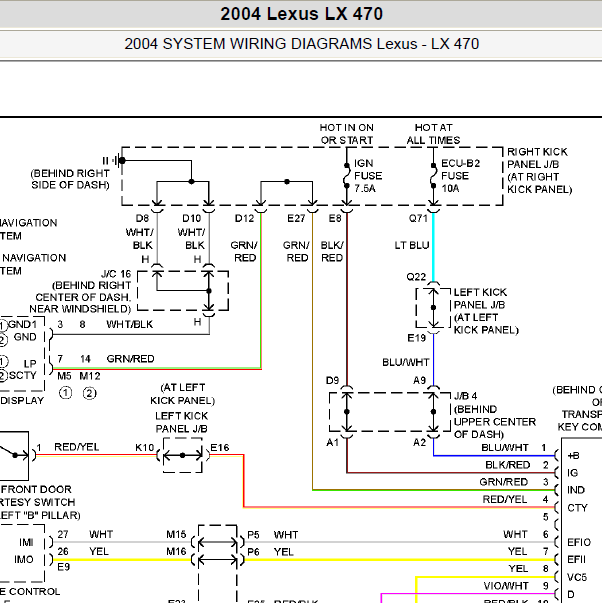 2004年雷克萨斯LX470防盗电路图