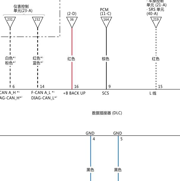 2020年本田雅阁 数据插接器电路图