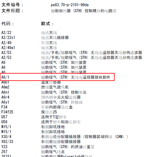 奔驰E240 无线电遥控接收器电路图.