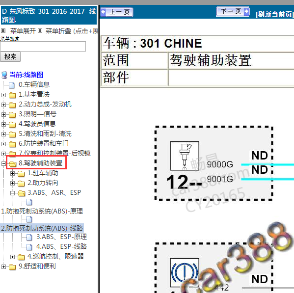 2016年标致301ABS电路图