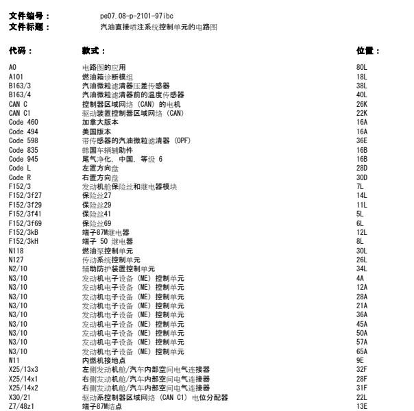 奔驰A180L发动机线路图
