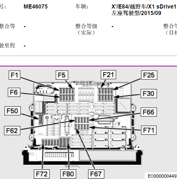 2015年宝马X1保险丝资料.