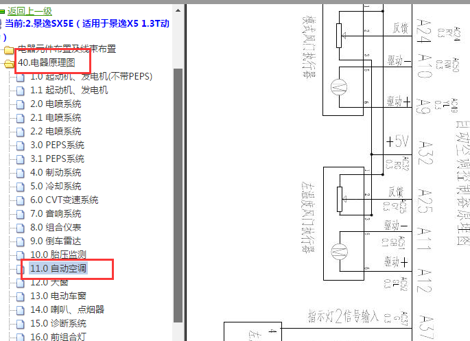 2017-2019年东风风行景逸X5空调电路图