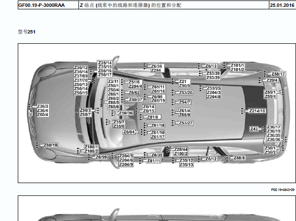 2011年奔驰R300 CAN线分离点位置和电路图