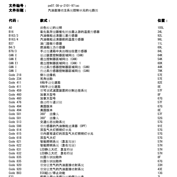 奔驰GLA200发动机电路图