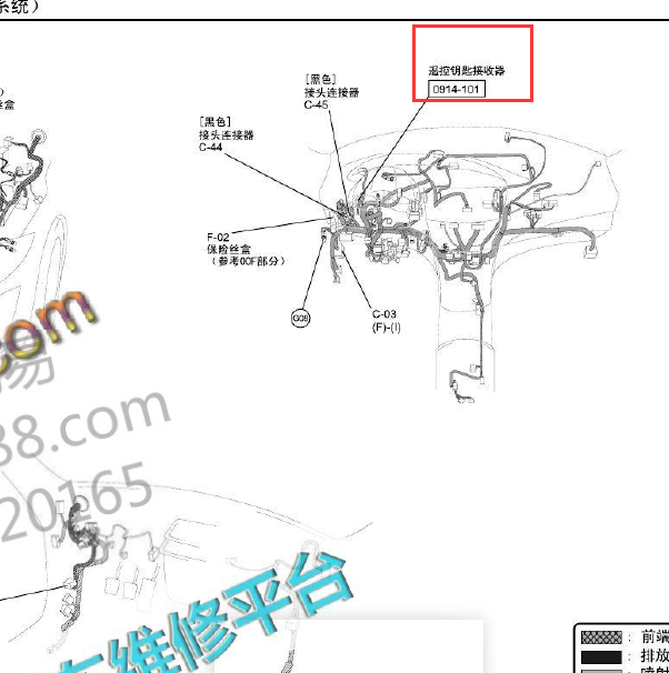 马自达M3遥控接收器位置