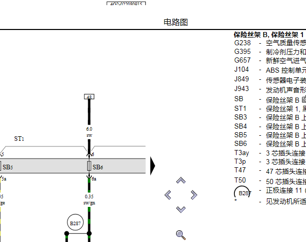 2012年奥迪A6保险丝电路图