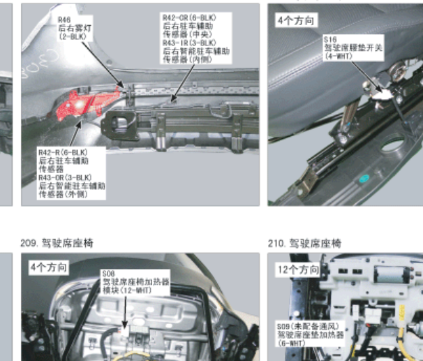 16年现代格越驻车辅助传感器位置图