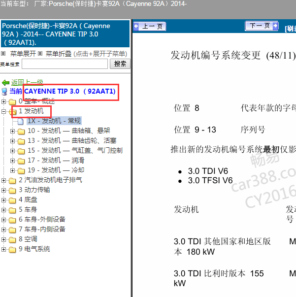 2014年保时捷卡宴3.0发动机维修手册