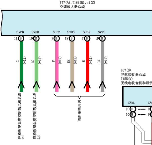 2011年丰田凯美瑞空调电路图
