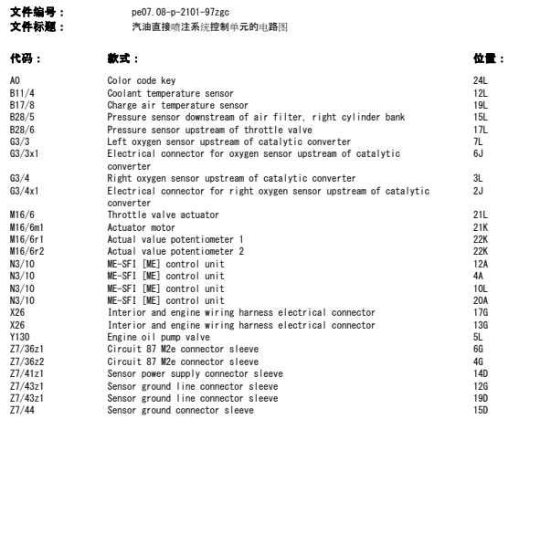 2016年奔驰G63发动机电路图