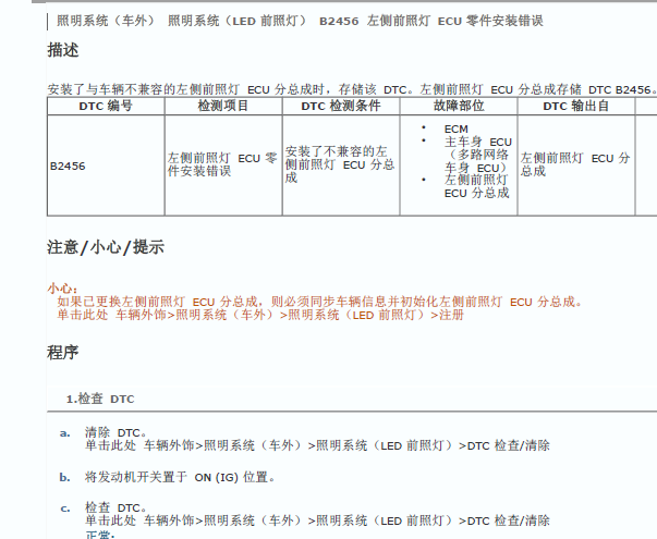 2018年丰田霸道 B2456故障码