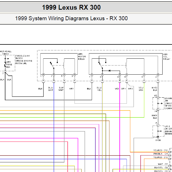 1999年雷克萨斯RX300ABS电路图