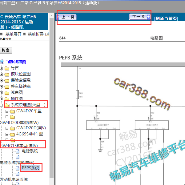 15年哈弗H6 PEPS电路图