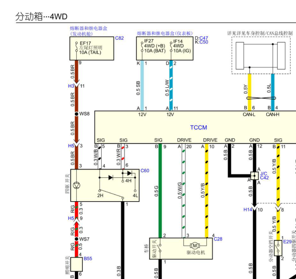 2018年牧游侠四驱电路图