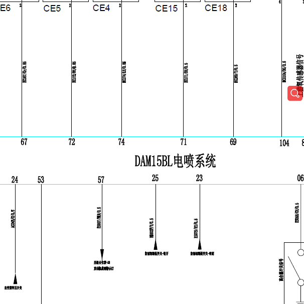 北汽威旺DAM15BL发动机电路图