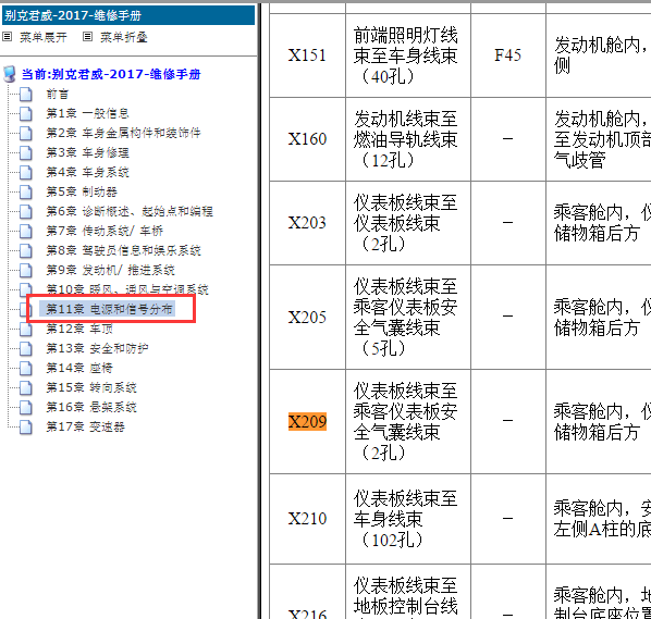 2017年君威位置资料