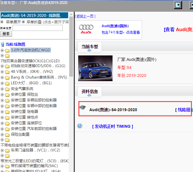 Audi(奥迪)-S4-2019-2020[ 线路图 ]