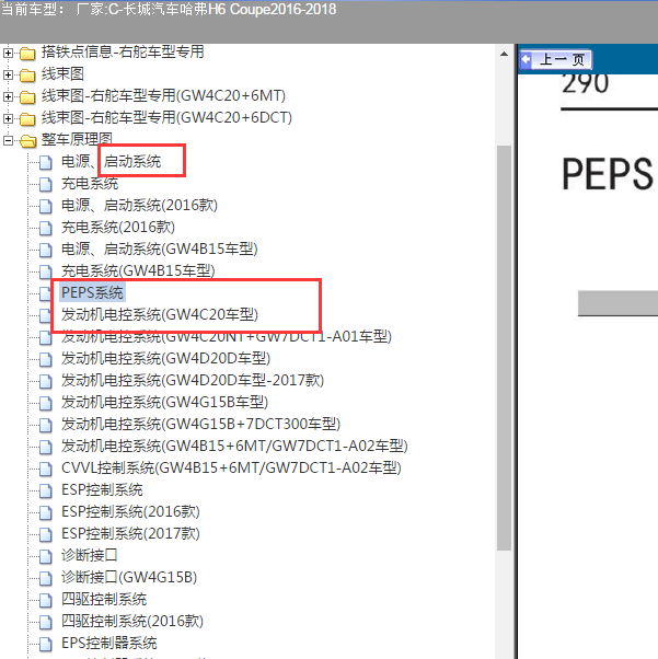 2016-2018年长城哈弗H6 PEPS电路图