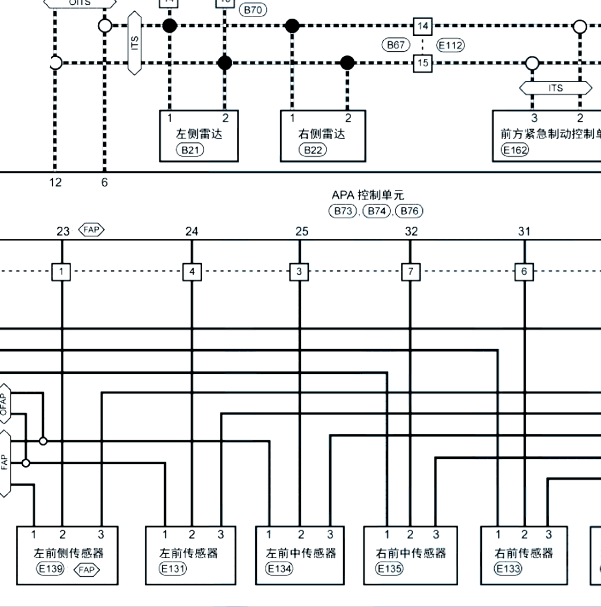 2020年启辰星 雷达电路图