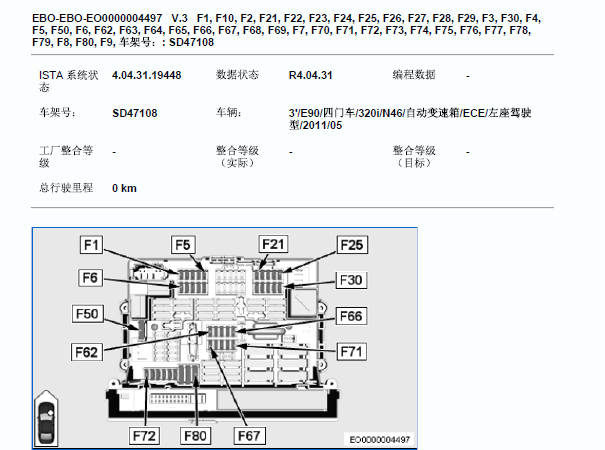 2011年宝马320i保险丝资料