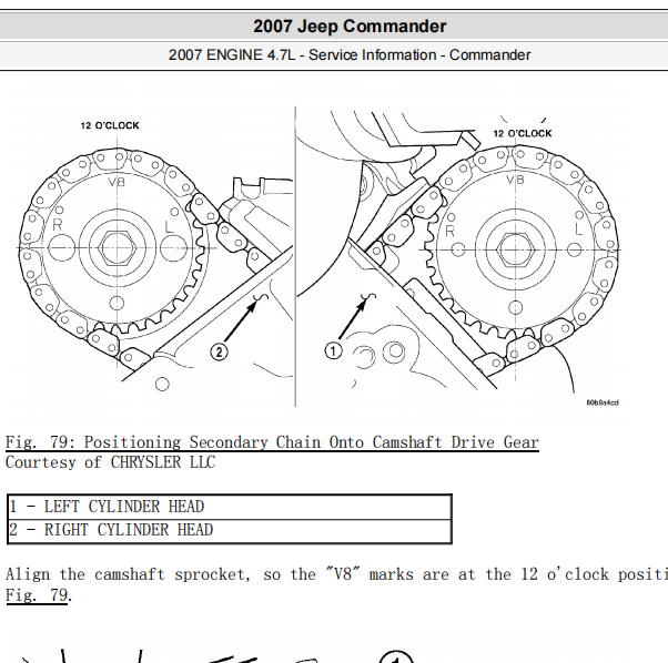2007年JEEP指挥官发动机正时