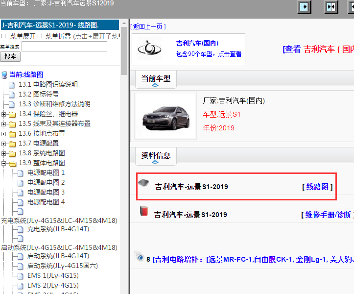 吉利汽车-远景S1-2019[ 线路图 ]
