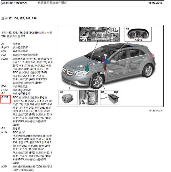 奔驰B260 附加蓄电池位置
