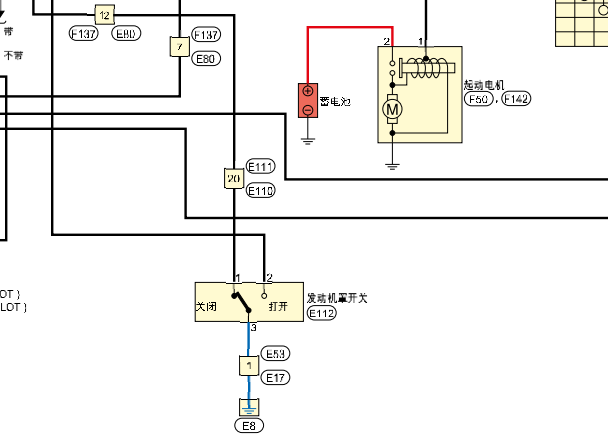 2020年日产逍客3线机盖锁电路图