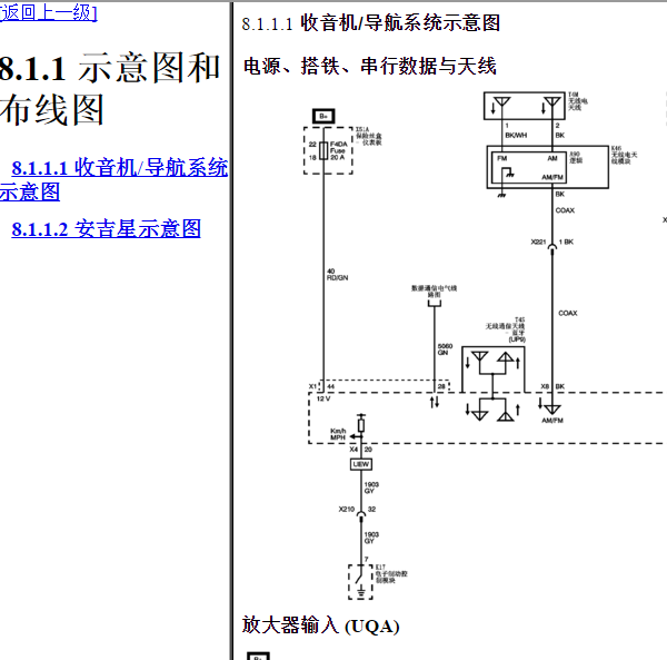 2013年别克君威收音机电路图