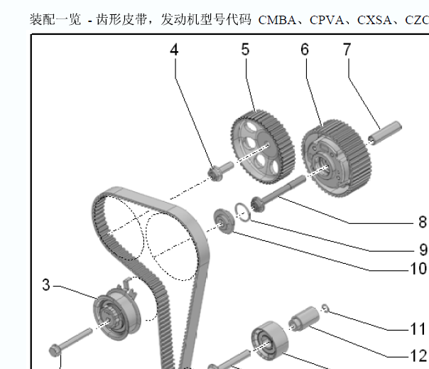2014年大众高尔夫发动机正时